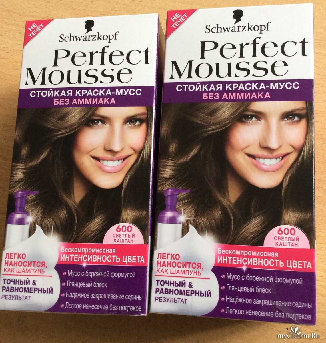 Краска-мусс для волос schwarzkopf perfect mousse: профессиональная палитра цветов