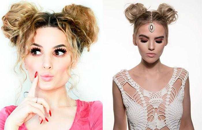 Прическа рожки из волос: как сделать и 20 фото с модными вариантами - будь здоров!