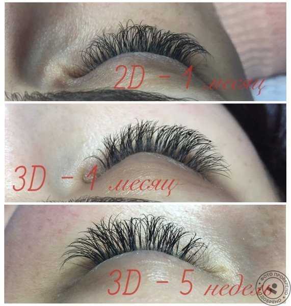 Наращивание ресниц 2d и 3d