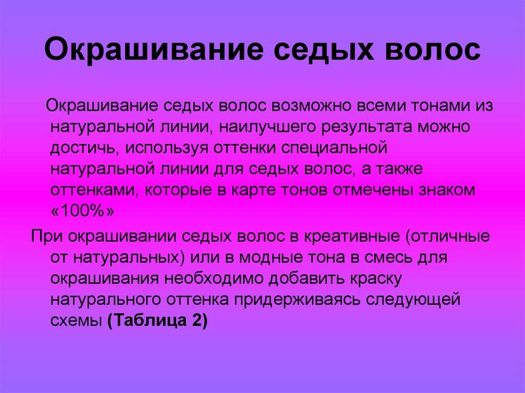 Окрашивание седых волос