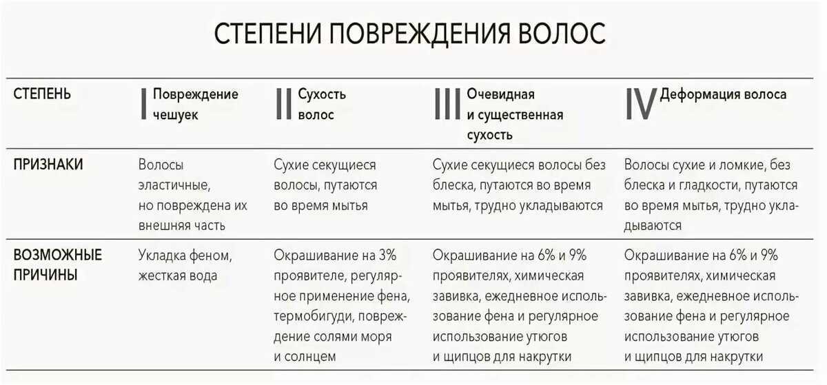 Основные типы волос у мужчин