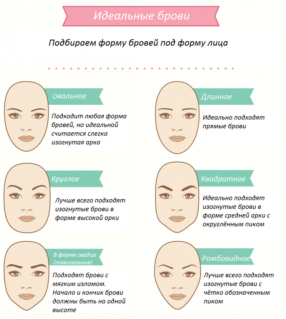 Форма бровей для круглого лица. как подобрать форму бровей для круглого типа лица?