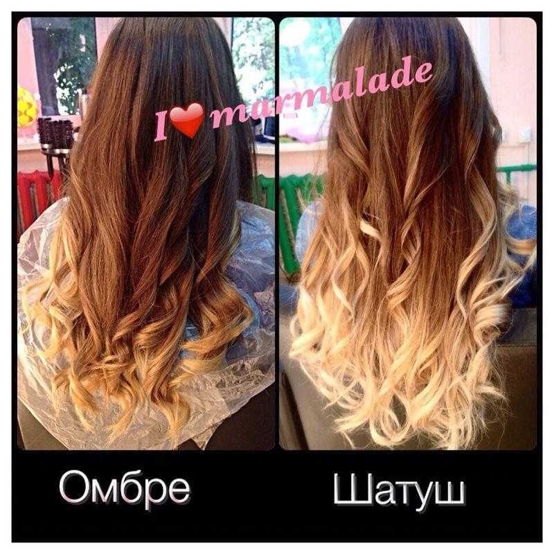 Шатуш на темные волосы